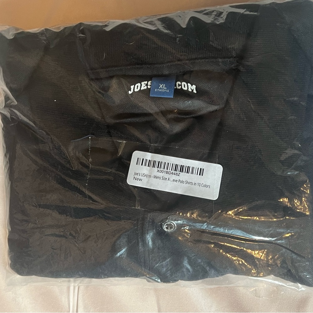 NEW Joe's USA XL Short-Sleeve Polo - Black